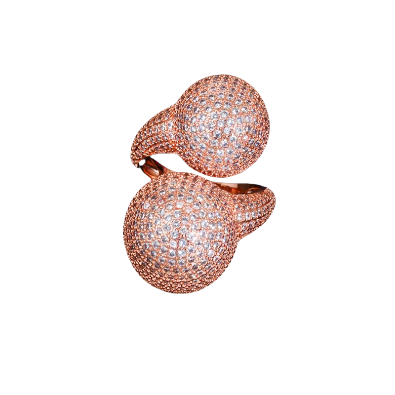 Poppy Adjustable Ring in Rose Gold