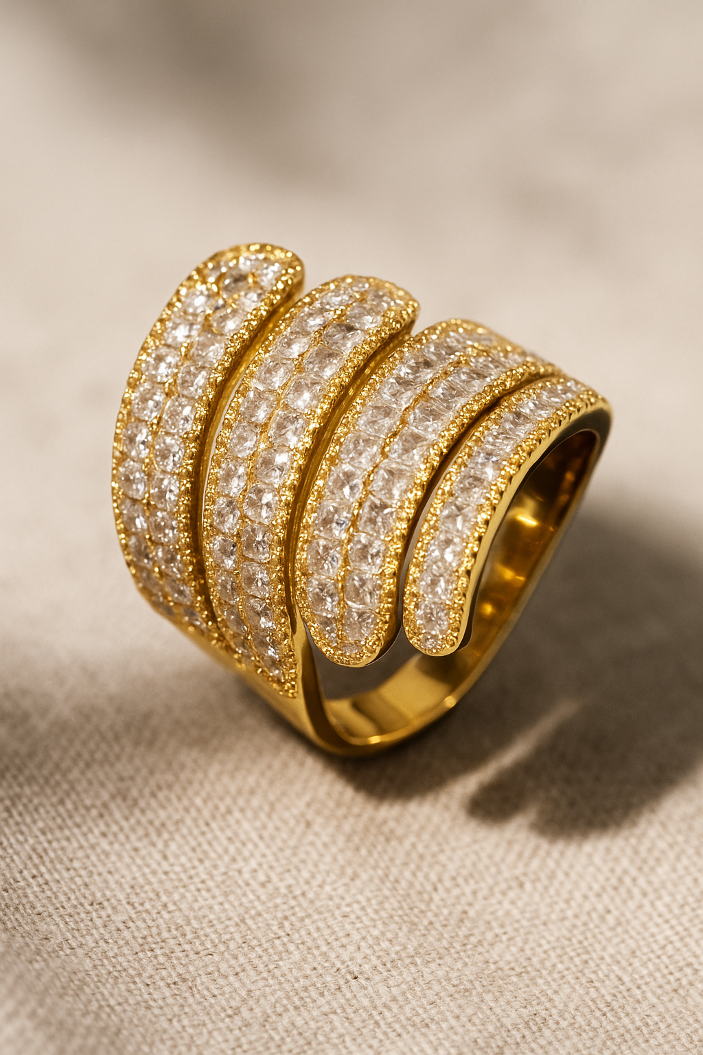 Elaine Adjustable Ring in Gold
