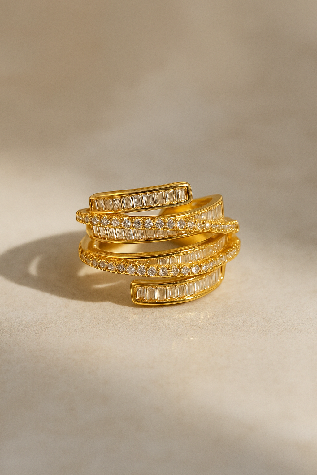 Neeka Adjustable Ring in Gold