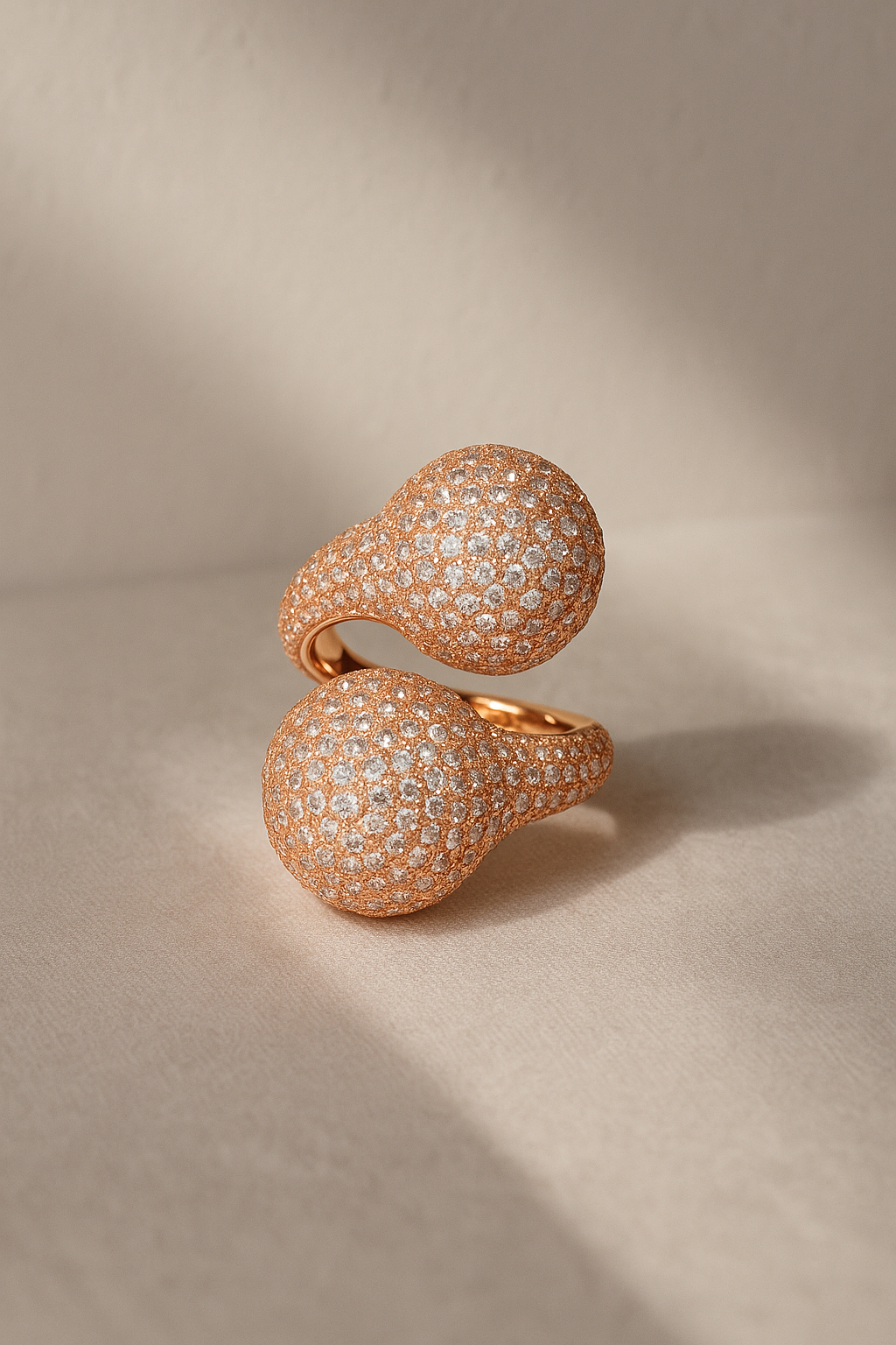Poppy Adjustable Ring in Rose Gold