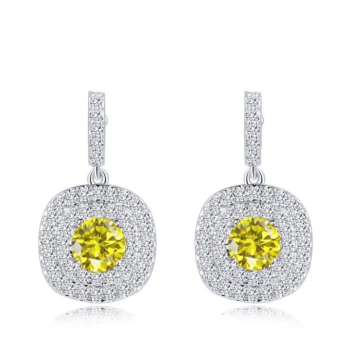 Verona Designer Earrings in Yellow