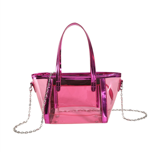 Aya Clear Handbag in Pink