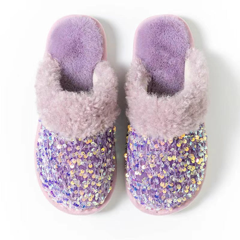 Kaelie Sequined Glampers in Purple