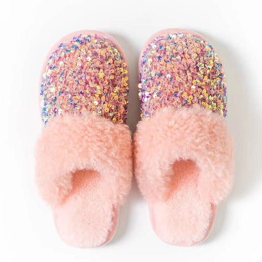 Kaelie Sequined Glampers in Pink