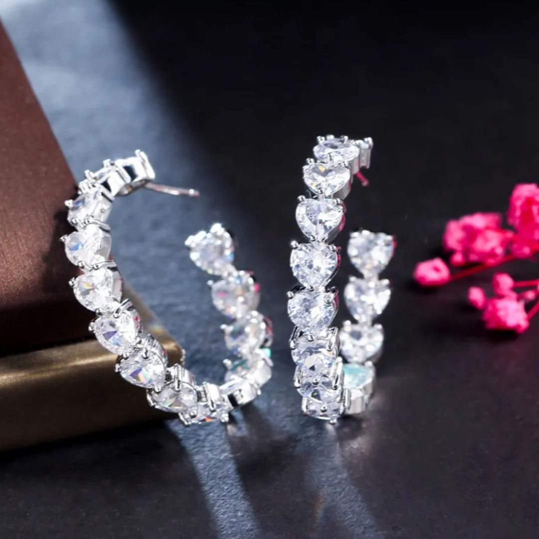 Kordelia Heart Earring in Silver