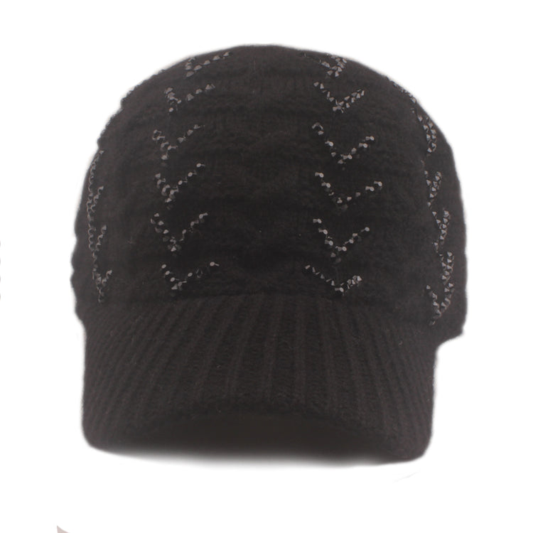Elsa Winter Baseball Hat in Black