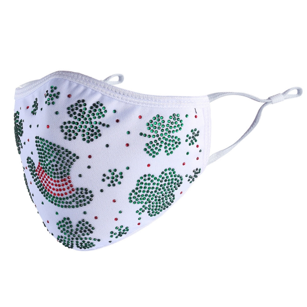 St Patrick's Day Collection! White Cotton with Crystal Hat & Clover Designs