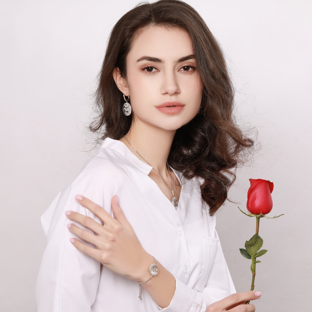 Bridget Clear Stone with CZ Backing Earrings