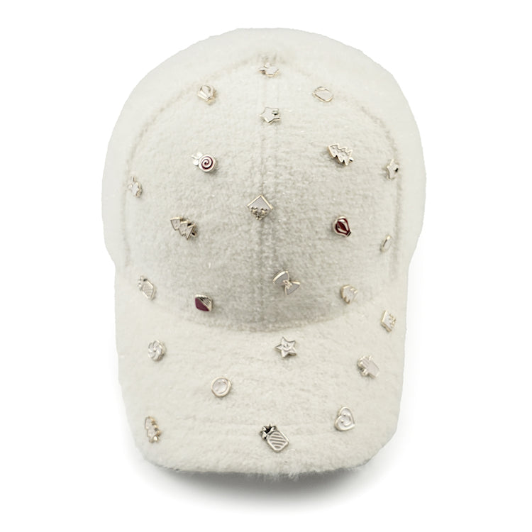 Kealy Winter Baseball Hat in White