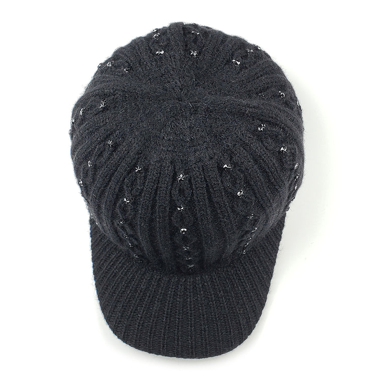 Eva Winter Baseball Hat in Black