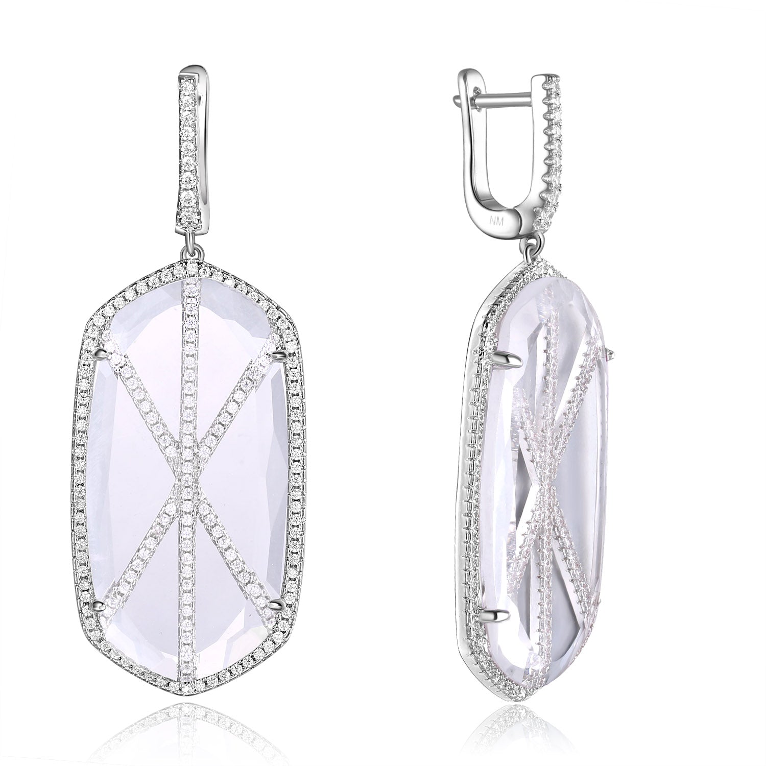 Audra Earrings with Clear Crystal