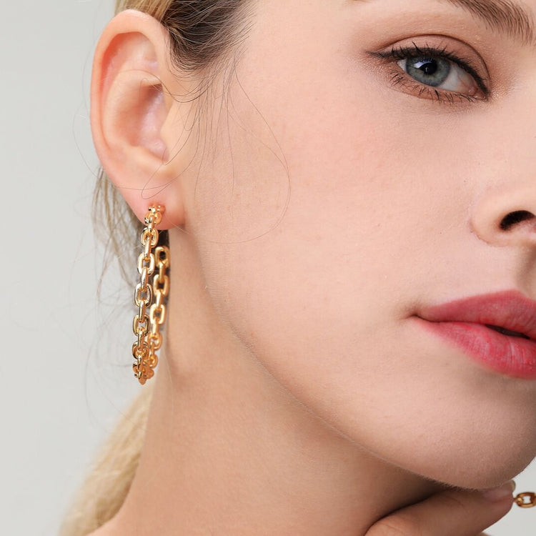 Brylie Hoops in Gold