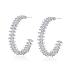 Felicia Marquise Hoop Earrings