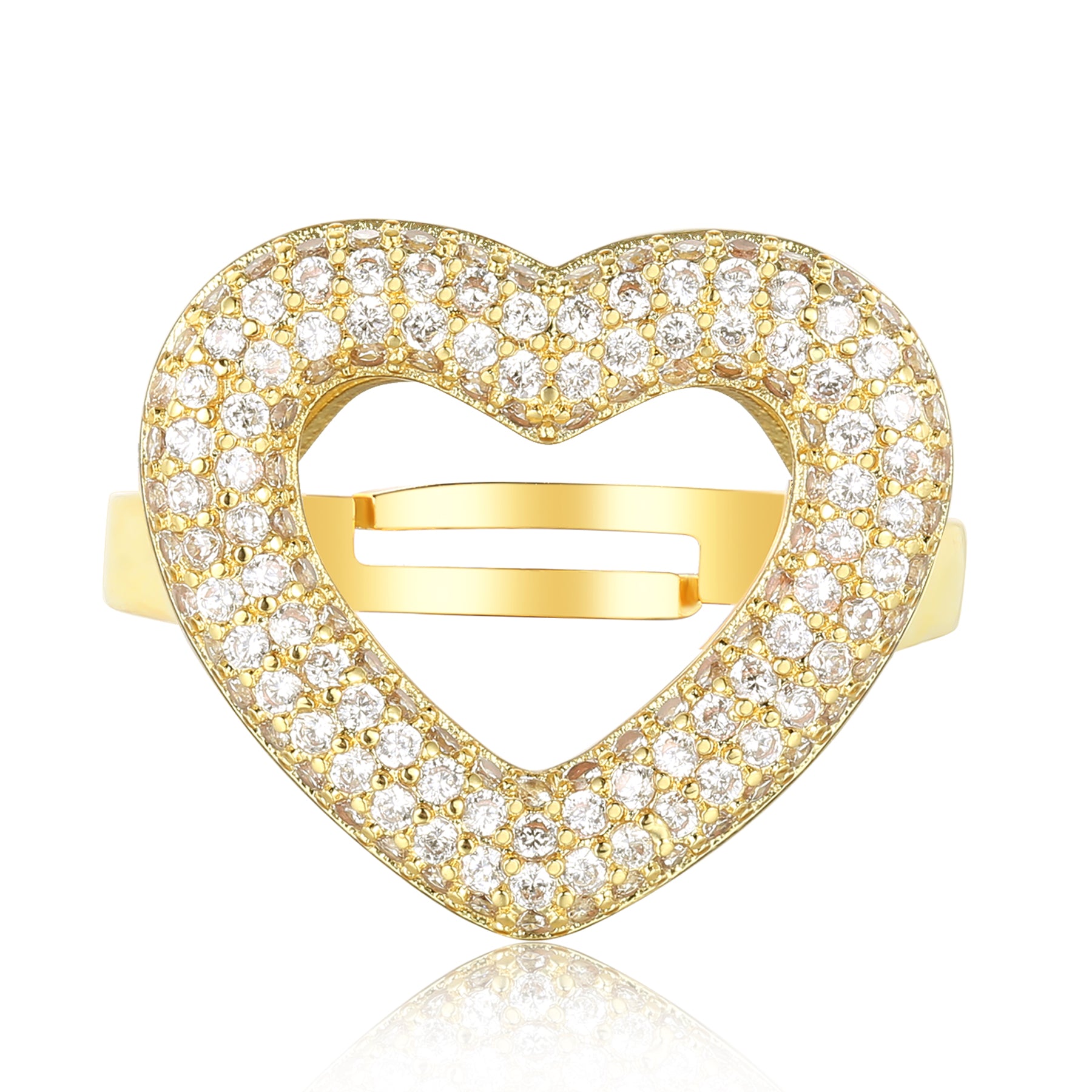 Patricia Ring with Clear Cubic Stones