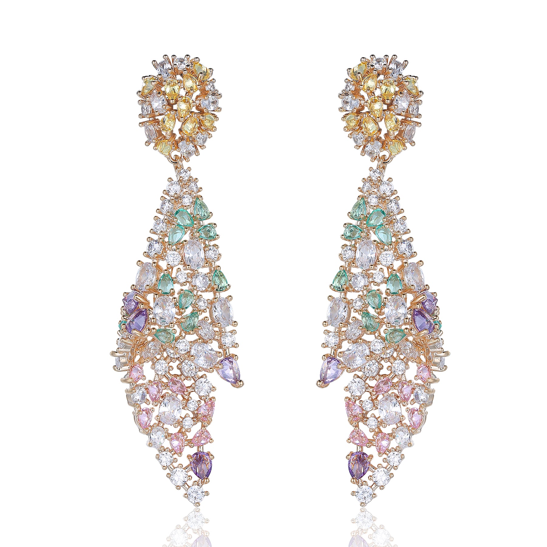 Gabby Cluster Drop Earrings
