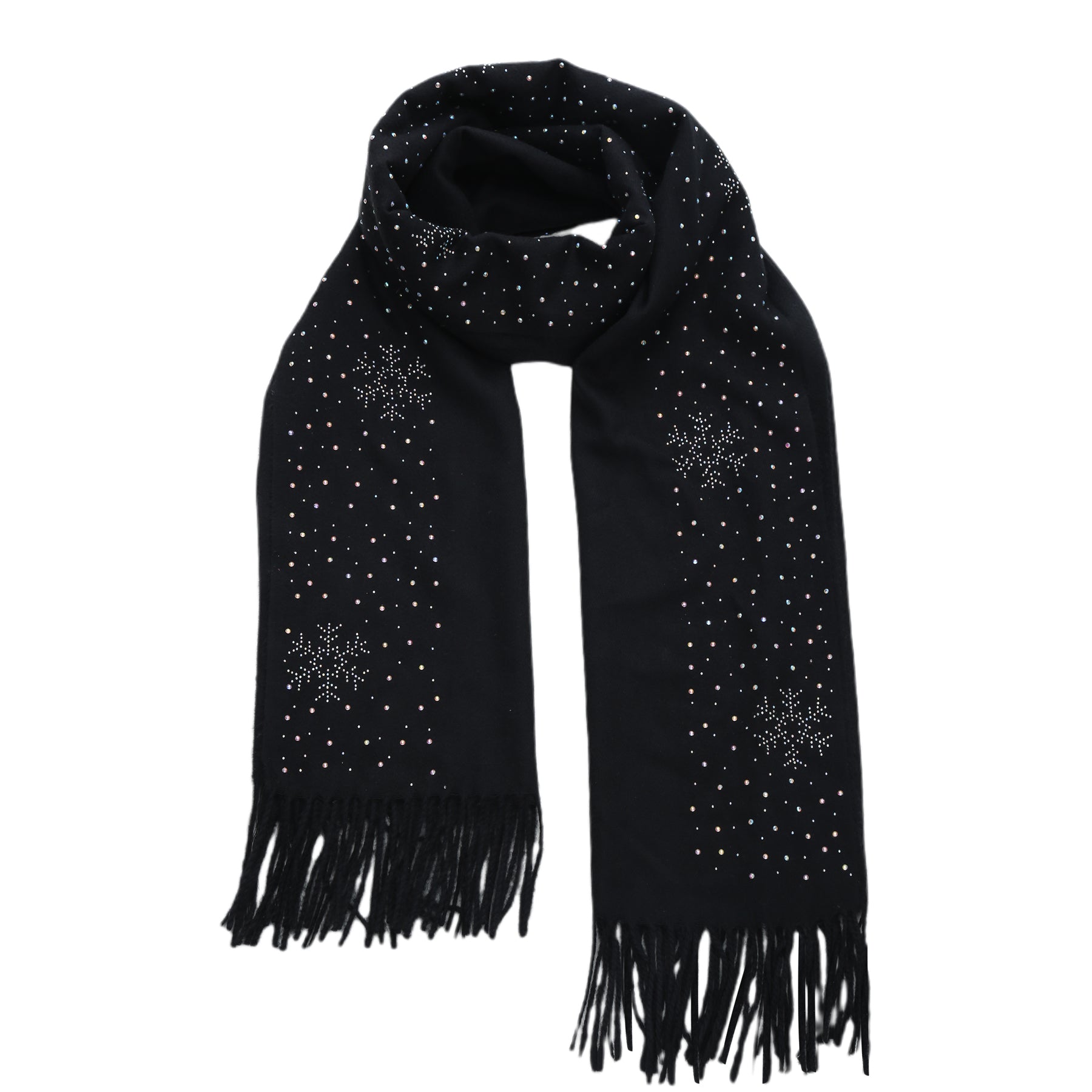 Lucia Snowflake Scarf in Black