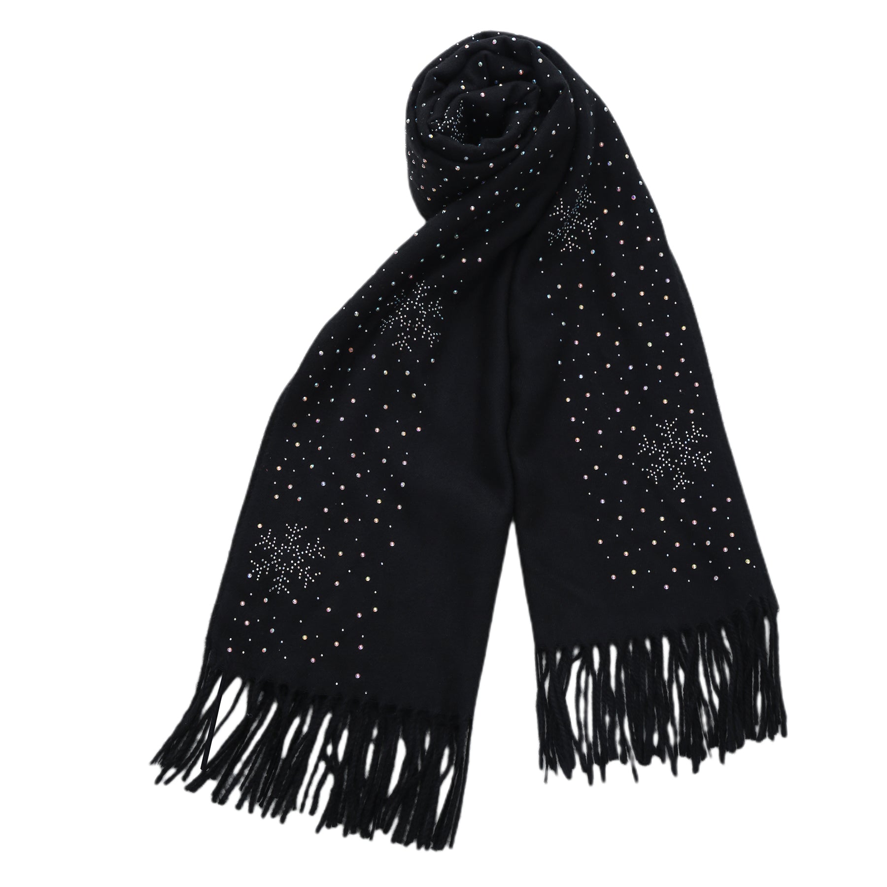 Lucia Snowflake Scarf in Black