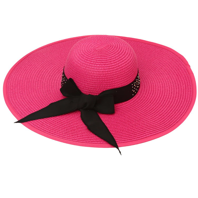 Kate Designer Beach Hat in Dark Pink