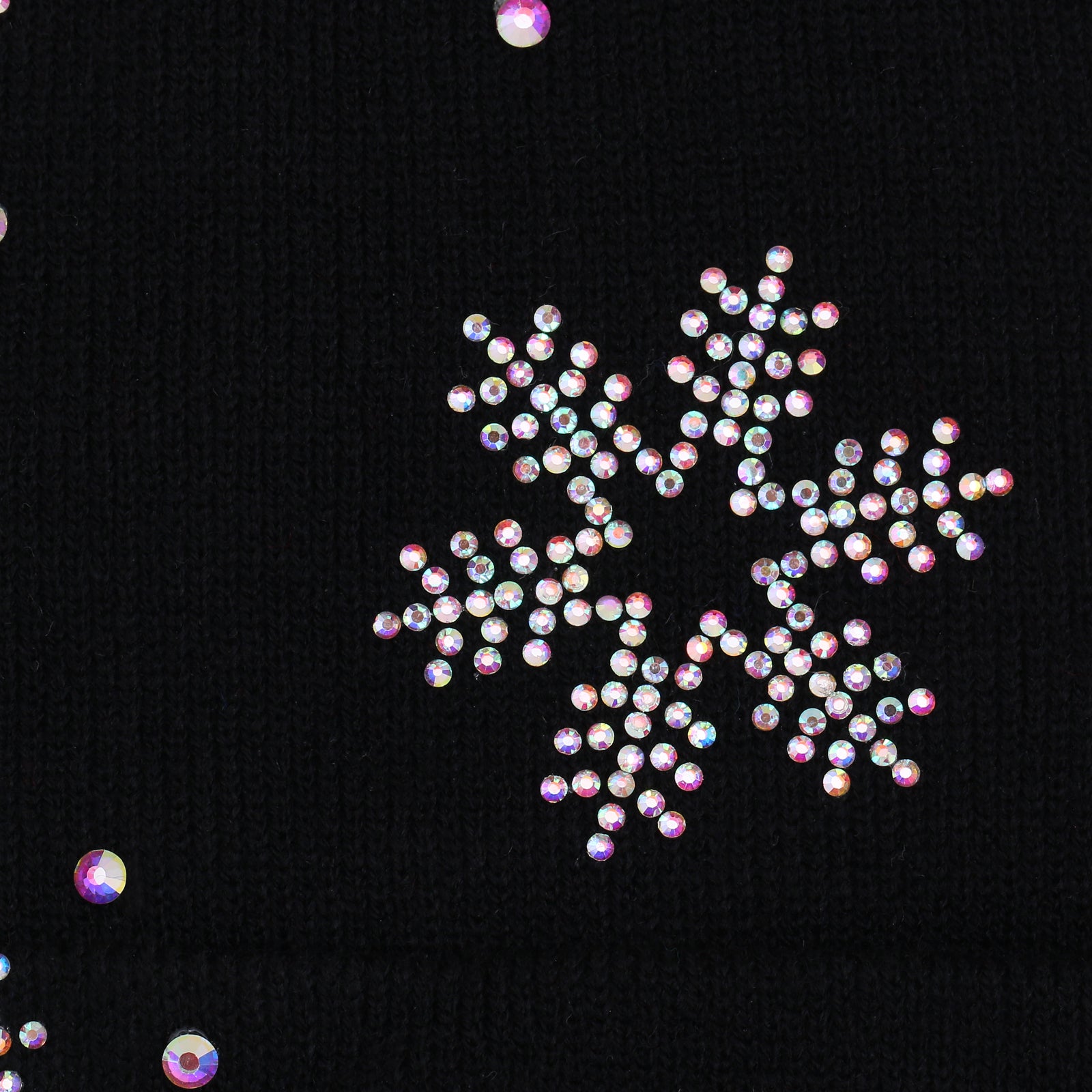 Snowflake Designer Beanie in Black