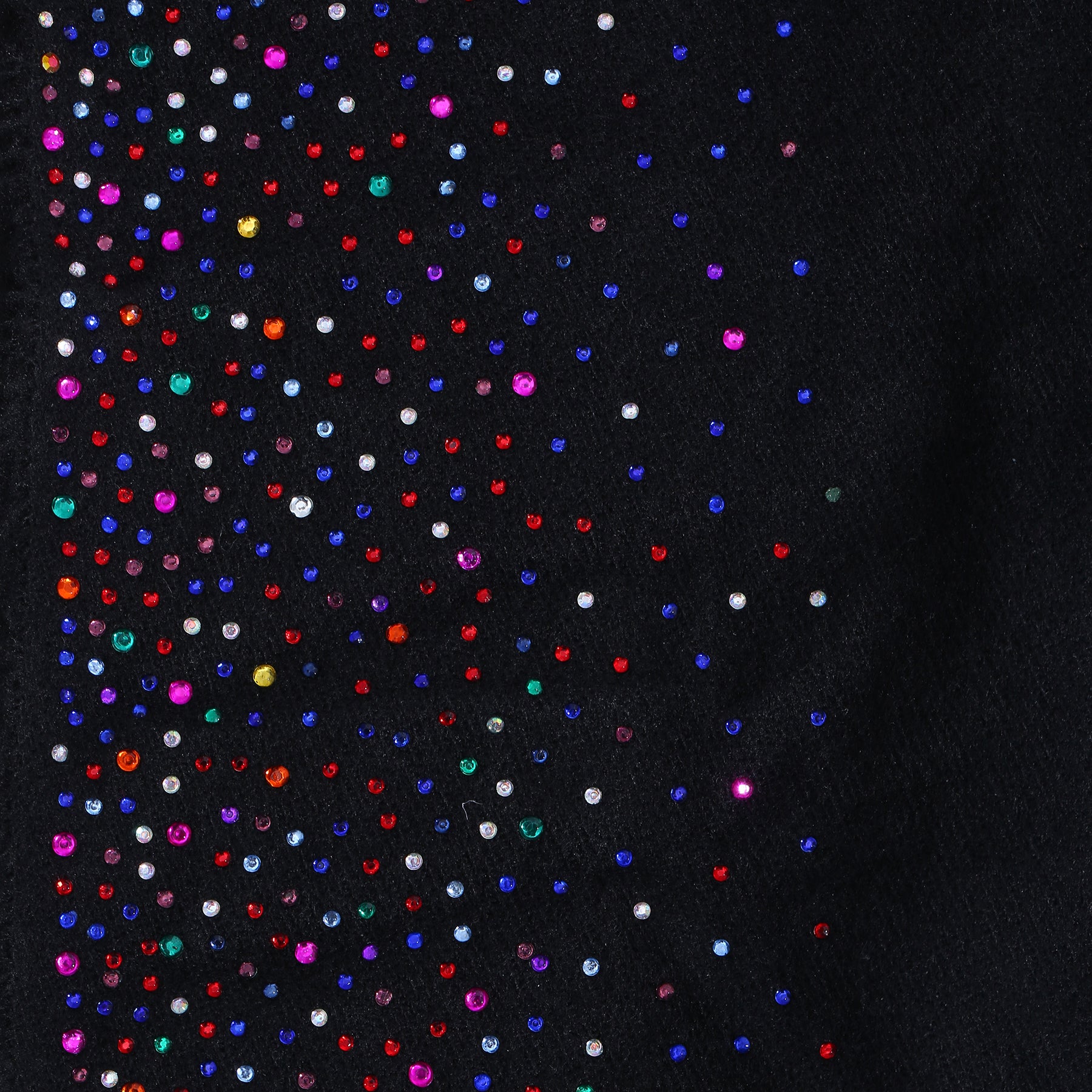 Lucia Scarf n Black with Multi Crystals