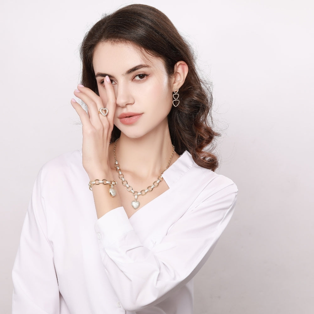 Patricia Ring with Clear Cubic Stones