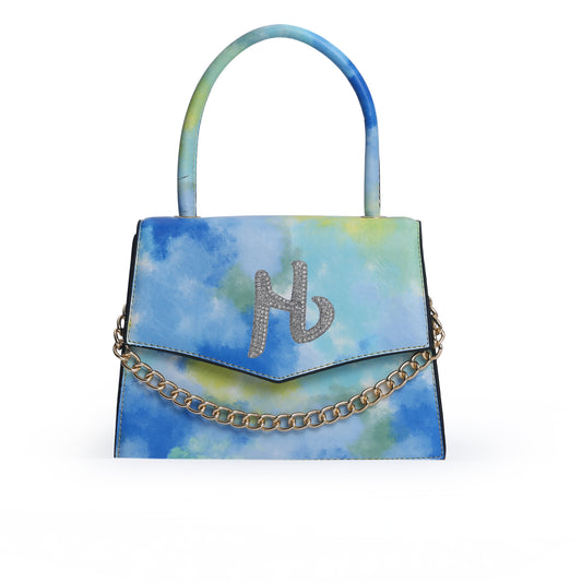 Bianca Blue Tie-Dye Handbag