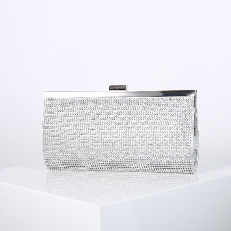 Cara Silver Rhinestone Clutch