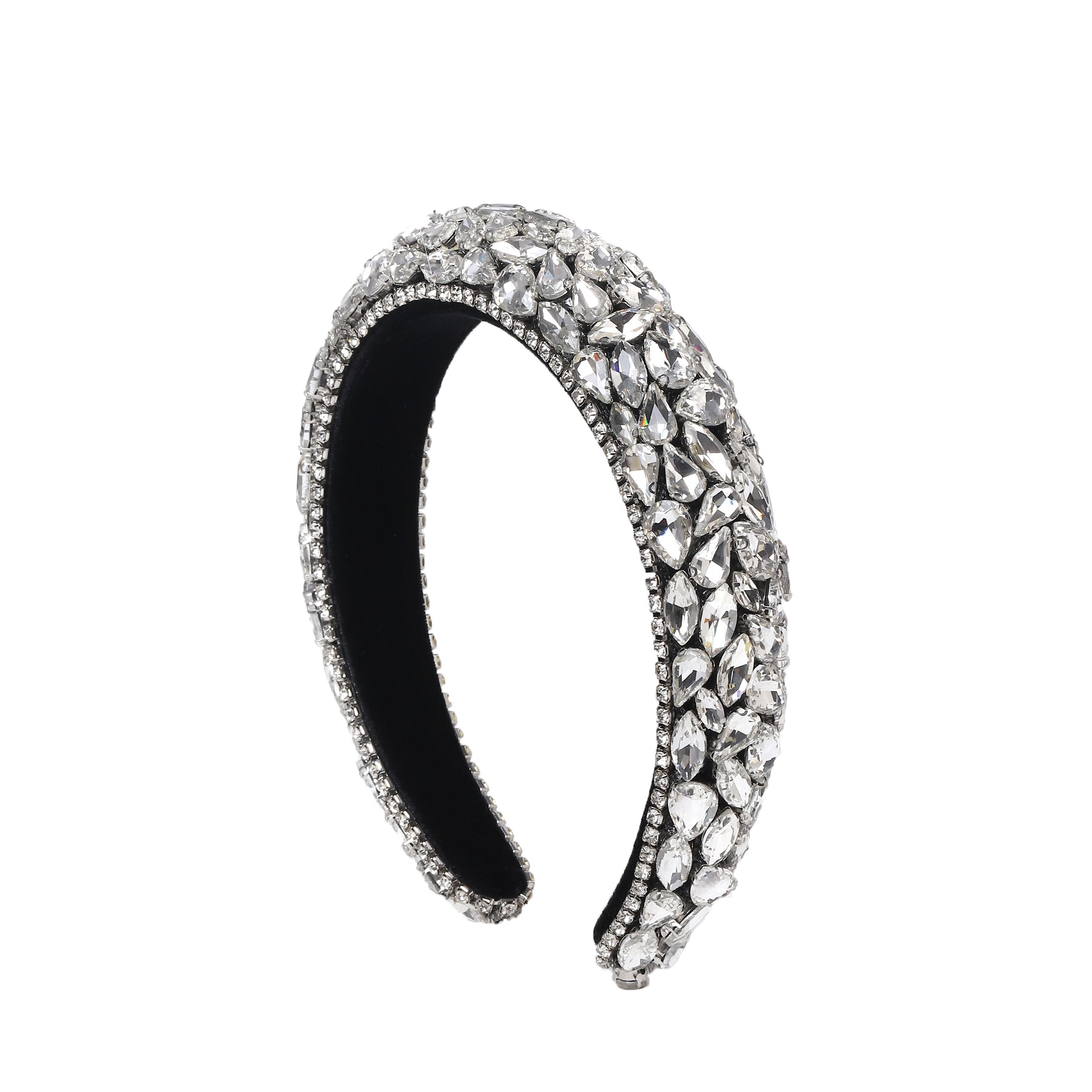 Paris Glamband with Silver Tone Rhinestones