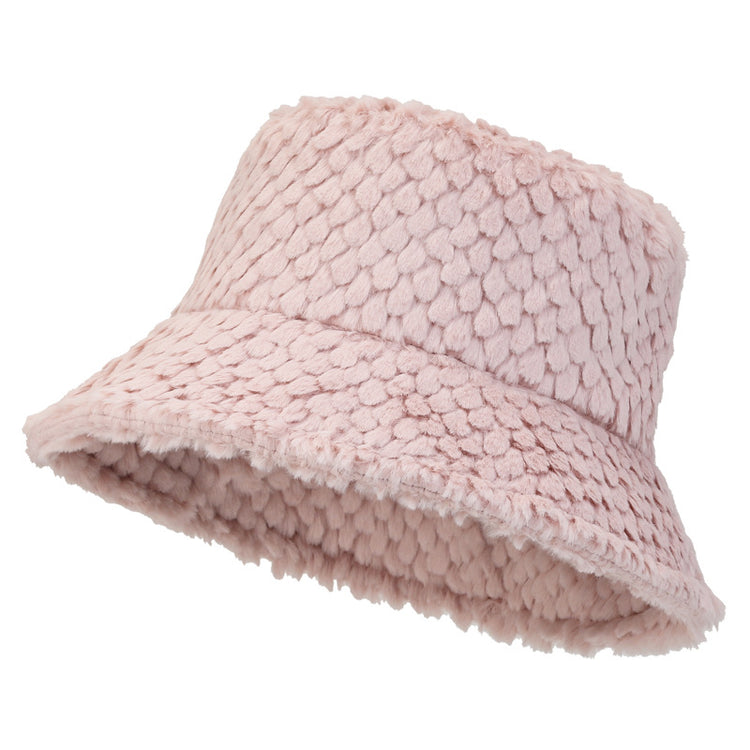 Joy Winter Bucket Hat in Light Pink