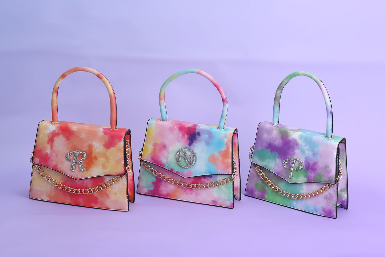 Bianca Purple Tie-Dye Handbag