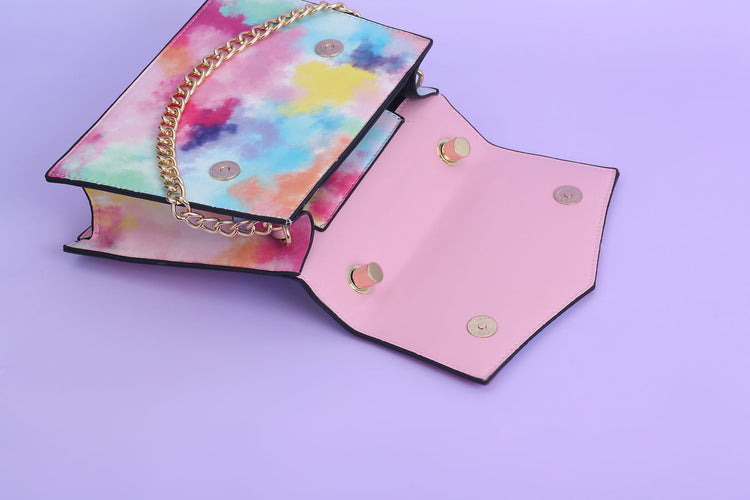 Bianca Pink Tie-Dye Handbag