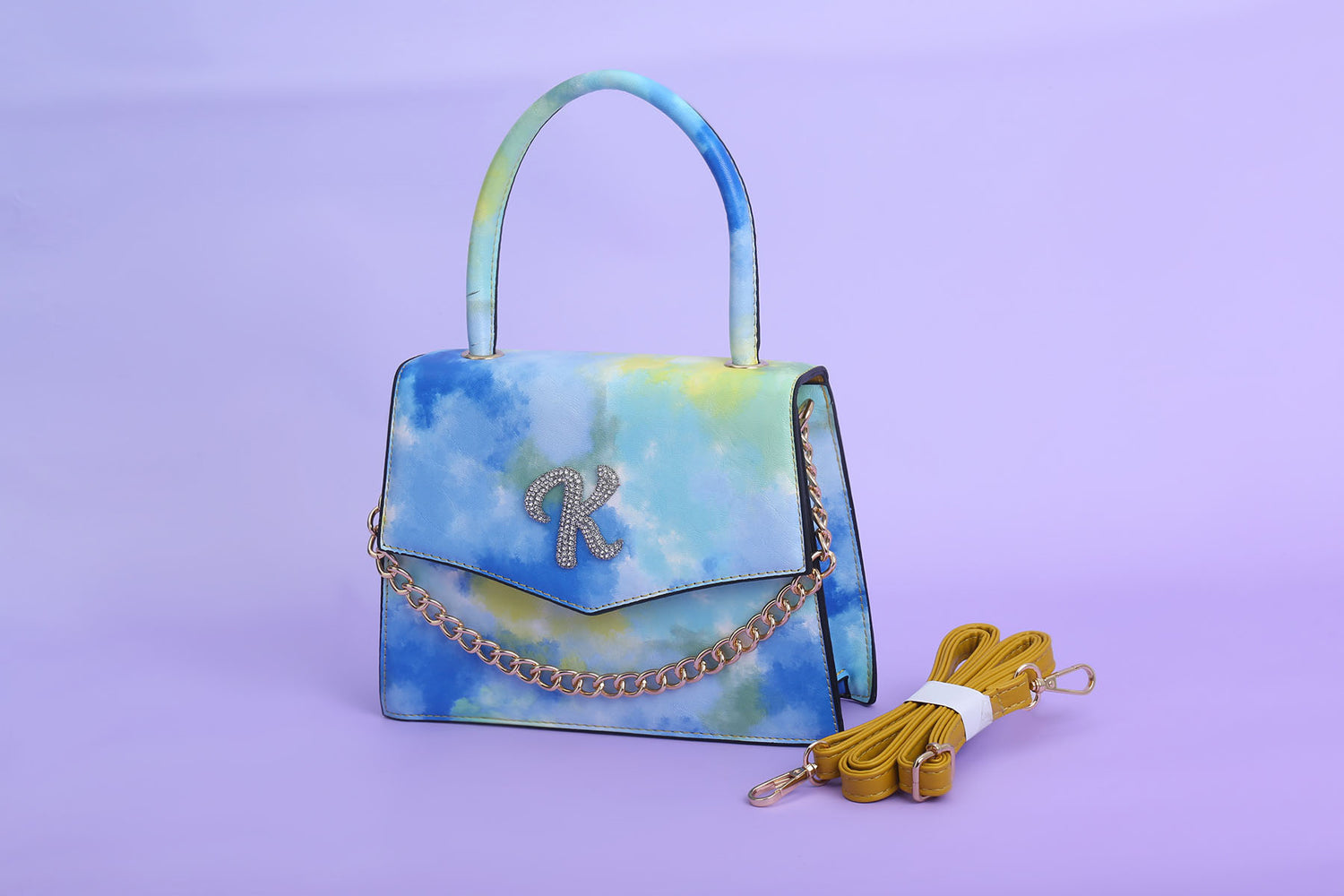 Bianca Blue Tie-Dye Handbag