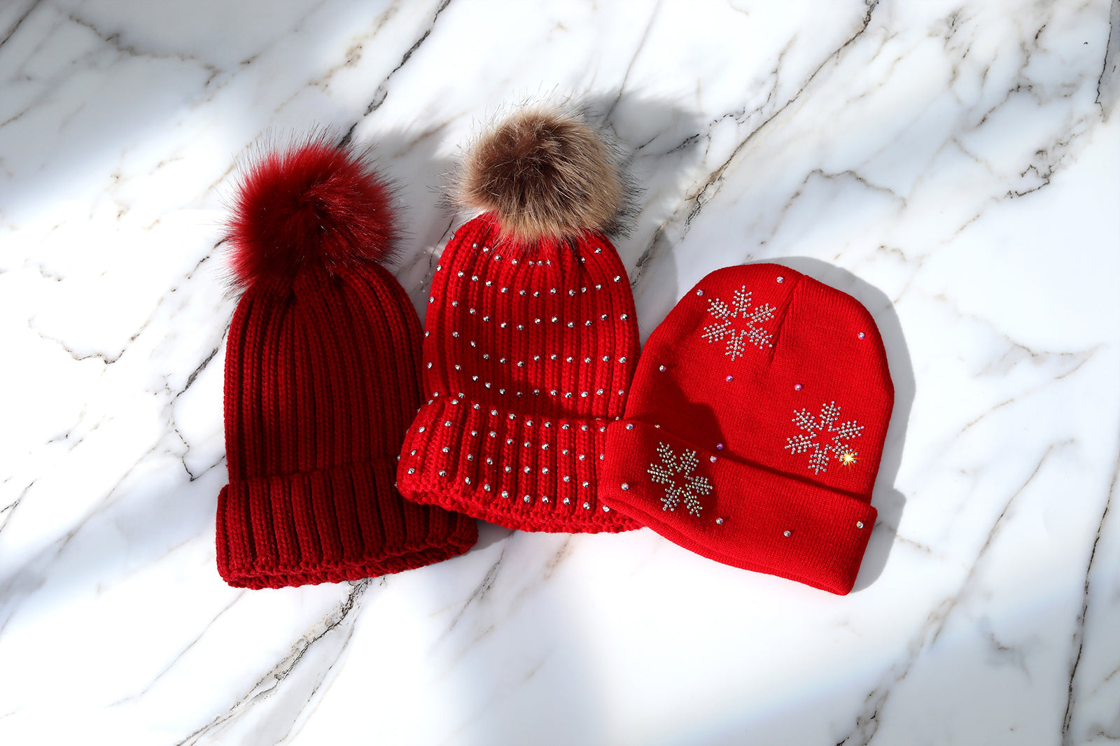 Snowflake Designer Beanie in Black