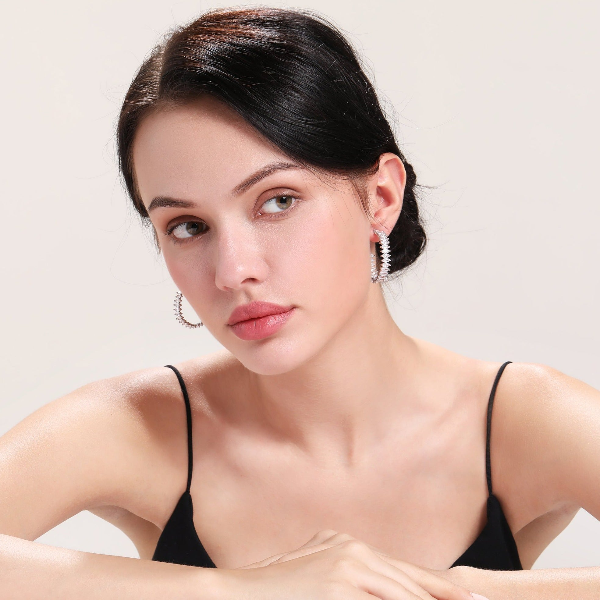 Felicia Marquise Hoop Earrings