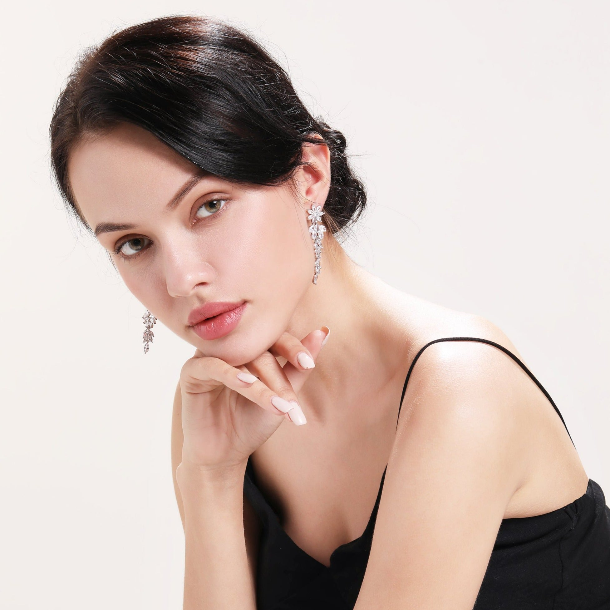 Carey Icon Designer Cubic Zirconia Earrings