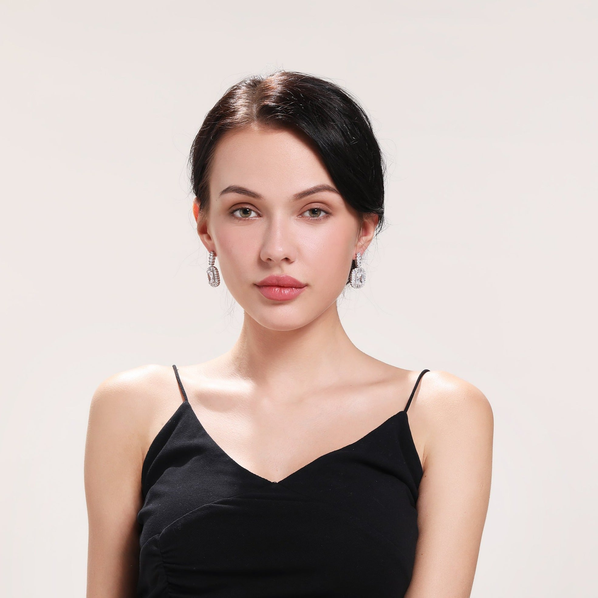 Diana Baguette Cubic Zirconia Earrings