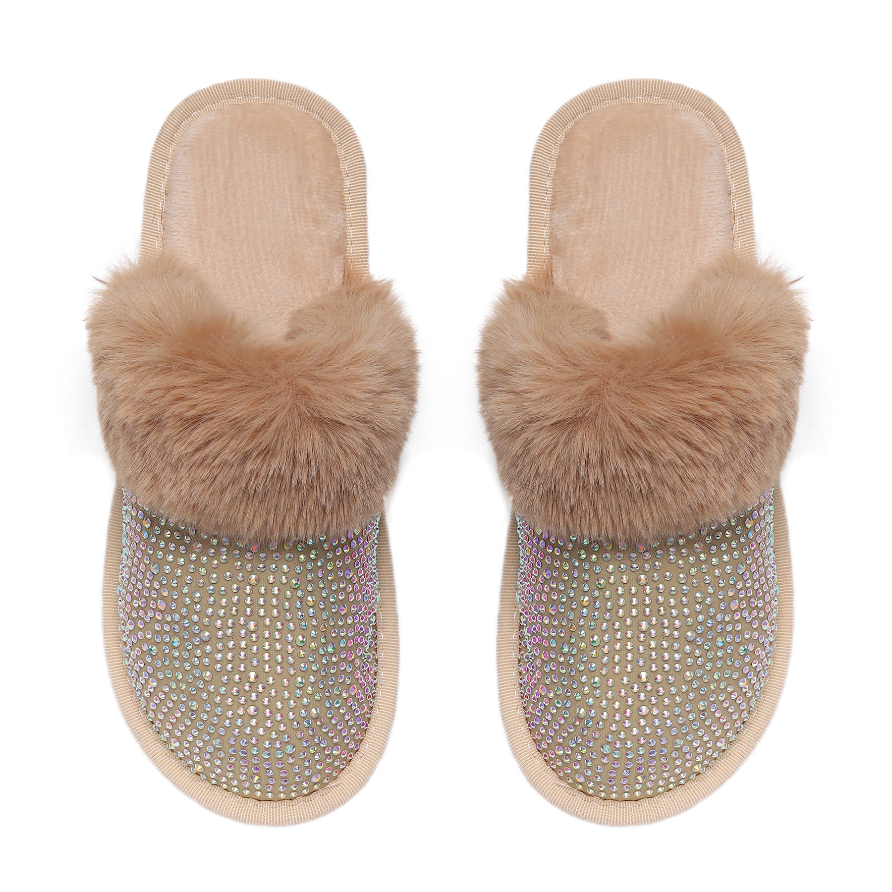 Lora Destiny Glampers in Nude with AB Crystals