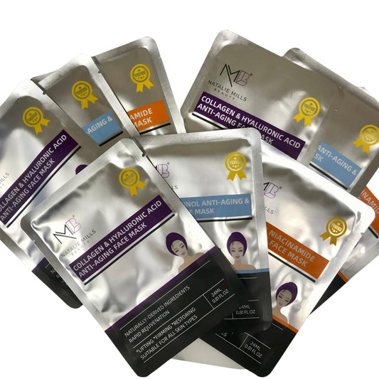 COMBO Pack - Anti-Aging SILK Face Masks - Set of 9