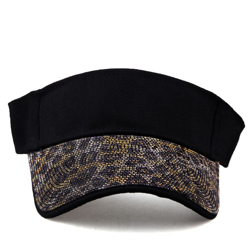 Adina Visor in Black & Gold on Black