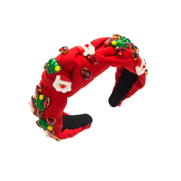 Eira Weihnachts-Designer-Stirnband in Rot