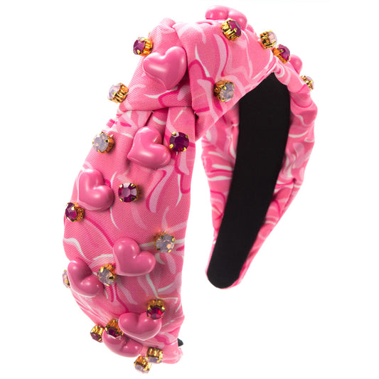 Adira Valentine Headband in Pink