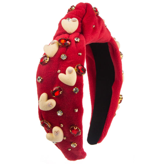 Isa Valentine Headband in Red