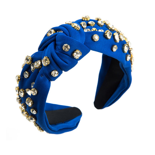 Sherah Studded Headband in Blue