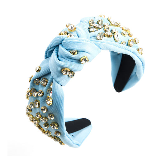 Sherah Studded Headband in Light Blue