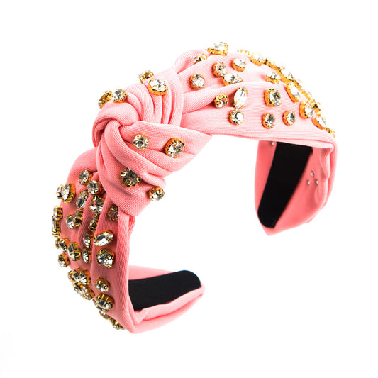 Sherah Studded Headband in Light Pink