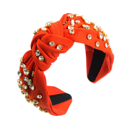 Sherah Studded Headband in Orange