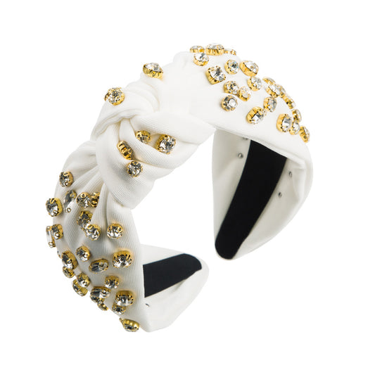 Sherah Studded Headband in White