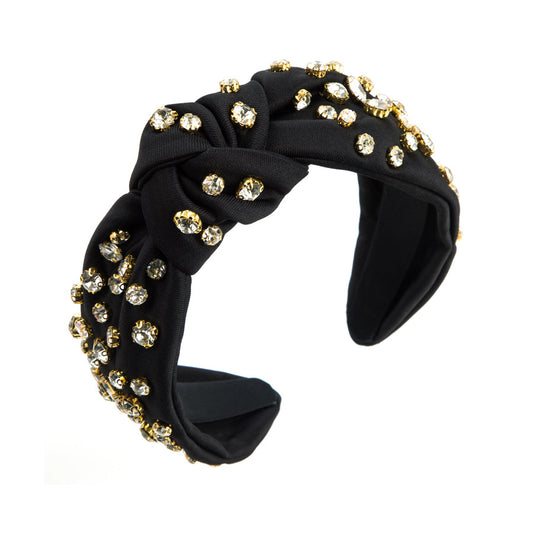 Sherah Studded Headband in Black