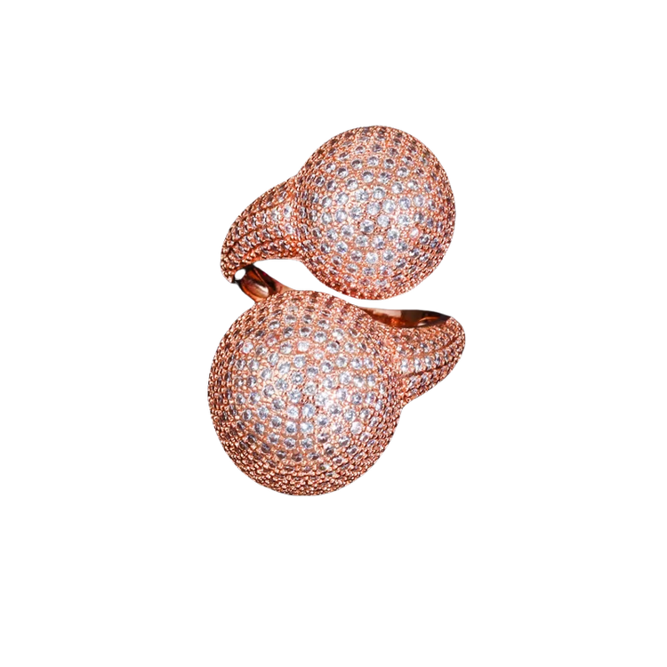 Poppy Adjustable Ring in Rose Gold