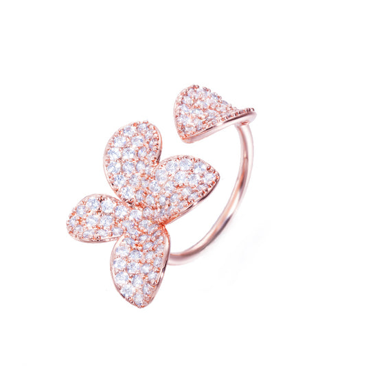 Hana Adjustable Ring in Rose Gold